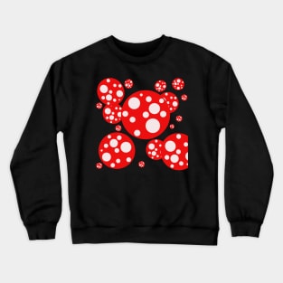 red and white polka dots Crewneck Sweatshirt